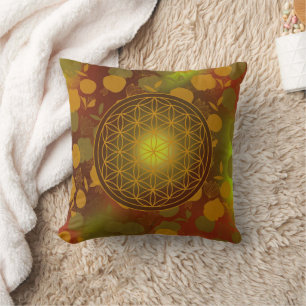 flower of life, chakra,zen,sacred geometric, cushion