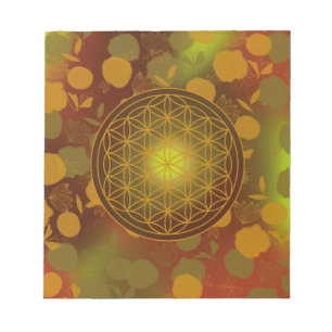 flower of life, chakra,zen,sacred geometric, notepad