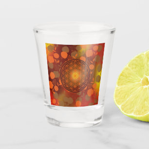 flower of life, chakra,zen,sacred geometric, shot glass