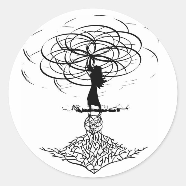 Flower of Life Classic Round Sticker (Front)