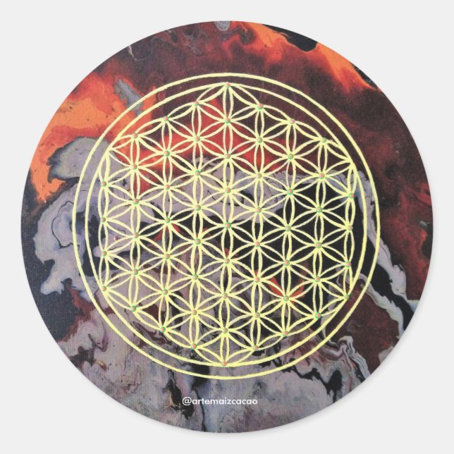 Flower of Life Classic Round Sticker (Front)