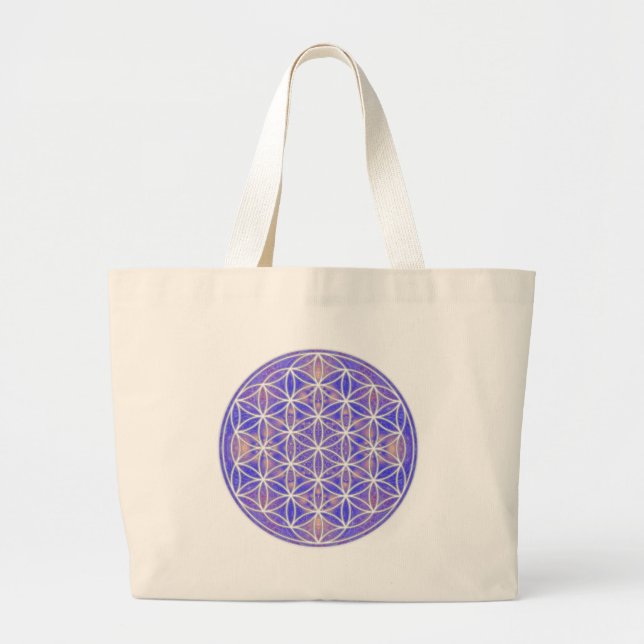 Flower of Life (Colour 3) Large Tote Bag (Front)