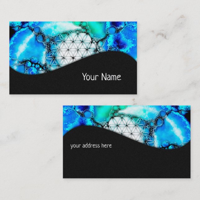 Flower Of Life - Colourfully Ways 2 Business Card (Front/Back)