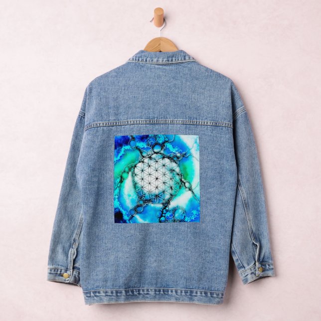 Flower Of Life - Colourfully Ways 2 Denim Jacket (Hangar)