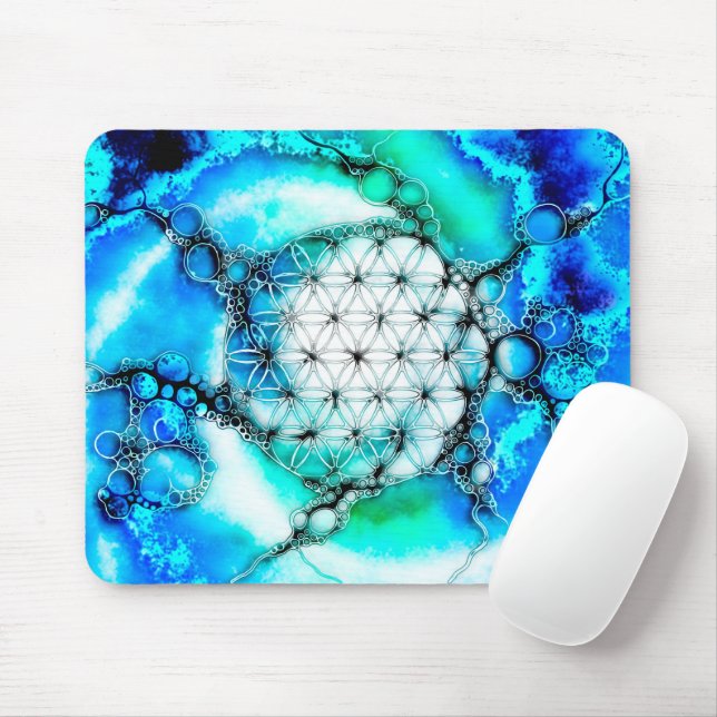 Flower Of Life - Colourfully Ways 2 Mouse Mat (With Mouse)