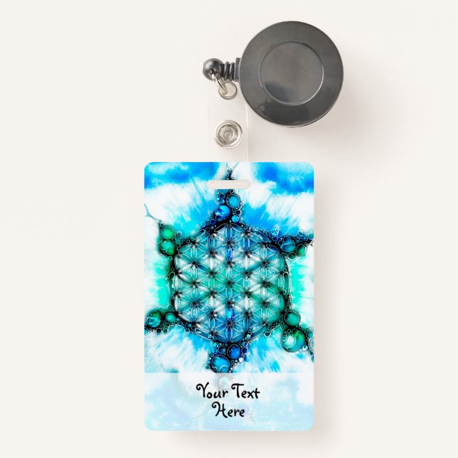 Flower Of Life - Colourfully Ways 3 ID Badge (Front with Retractable)