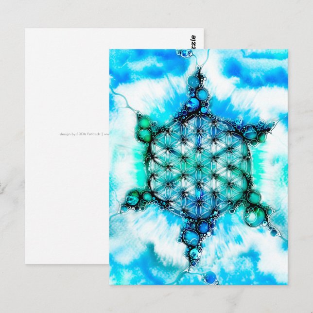 Flower Of Life - Colourfully Ways 3 Postcard (Front/Back)