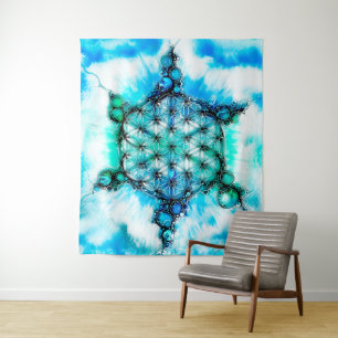 Flower Of Life - Colourfully Ways 3 Tapestry