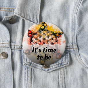 Flower Of Life - Colourfully Ways 4 10 Cm Round Badge