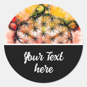 Flower Of Life - Colourfully Ways 4 Classic Round Sticker
