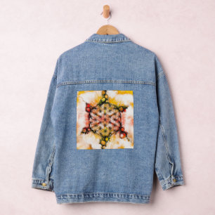 Flower Of Life - Colourfully Ways 4 Denim Jacket