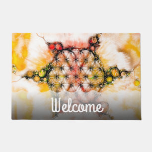 Flower Of Life - Colourfully Ways 4 Doormat