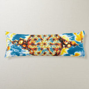 Flower Of Life - Colourfully Ways 5 Body Cushion