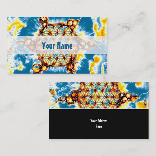 Flower Of Life - Colourfully Ways 5 Business Card (Front/Back)