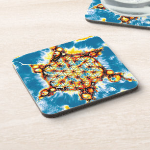 Flower Of Life - Colourfully Ways 5 Coaster
