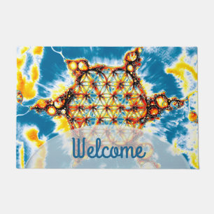 Flower Of Life - Colourfully Ways 5 Doormat