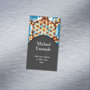 Flower Of Life - Colourfully Ways 5 Magnetic Business Card