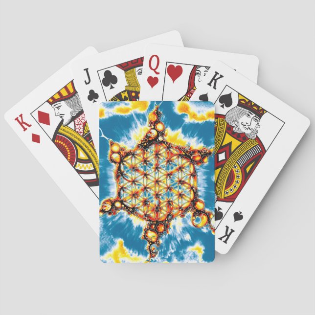 Flower Of Life - Colourfully Ways 5 Playing Cards (Back)