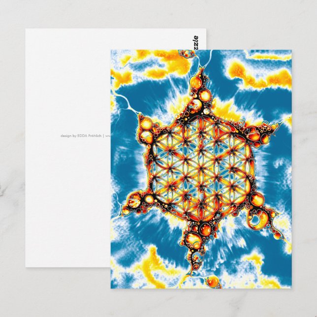 Flower Of Life - Colourfully Ways 5 Postcard (Front/Back)