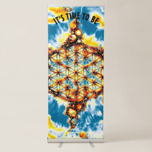 Flower Of Life - Colourfully Ways 5 Retractable Banner