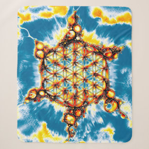 Flower Of Life - Colourfully Ways 5 Sherpa Blanket
