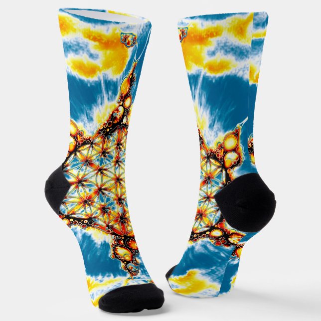 Flower Of Life - Colourfully Ways 5 Socks (Angled)
