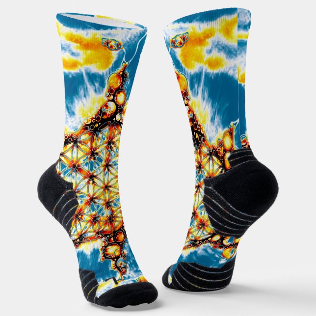 Flower Of Life - Colourfully Ways 5 Socks (Angled)