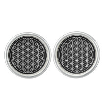 Flower of Life Cufflinks, Silver Plated