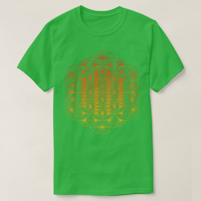 Flower of Life Dimensions Gradient T-Shirt (Design Front)