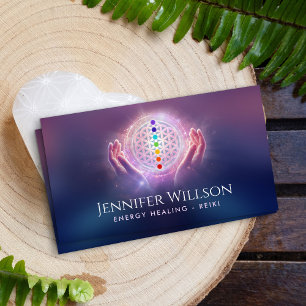 Flower of life -  Energy Healing - Reiki Business Card