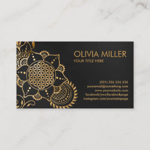 Flower of life Floral Ornament   Business Card