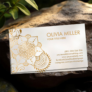 Flower of life Floral Ornament   Business Card