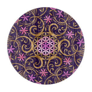 Flower of life - flourish mandala cutting board