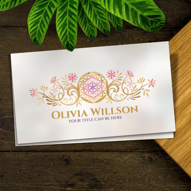 Flower of life - Flourish Ornament  Business Card (Creator Uploaded)