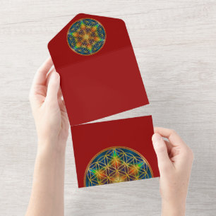 FLOWER OF LIFE - Fractal Blossom 1 All In One Invitation