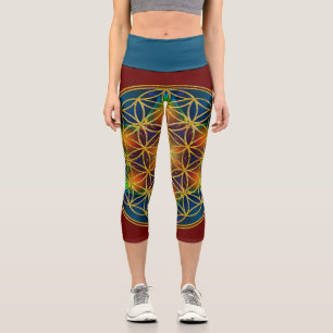 FLOWER OF LIFE - Fractal Blossom 1 Capri Leggings