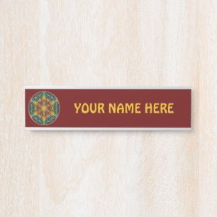 FLOWER OF LIFE - Fractal Blossom 1 Door Sign