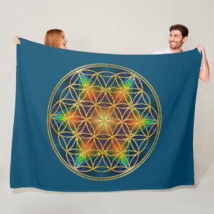 FLOWER OF LIFE - Fractal Blossom 1 Fleece Blanket