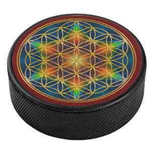 FLOWER OF LIFE - Fractal Blossom 1 Hockey Puck