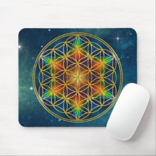 FLOWER OF LIFE - Fractal Blossom 1 Mouse Mat