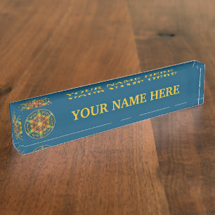 FLOWER OF LIFE - Fractal Blossom 1 Nameplate