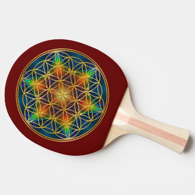 FLOWER OF LIFE - Fractal Blossom 1 Ping Pong Paddle (Side)