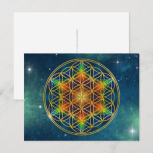FLOWER OF LIFE - Fractal Blossom 1 Postcard