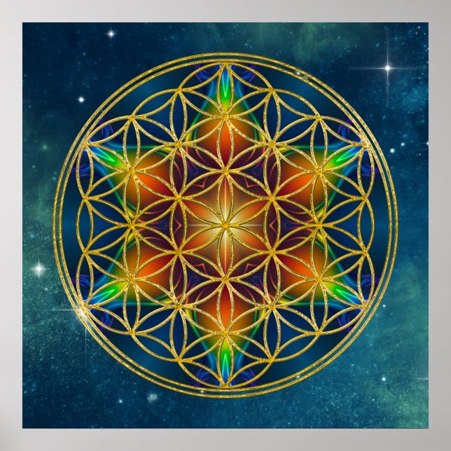 FLOWER OF LIFE - Fractal Blossom 1 Poster (Front)