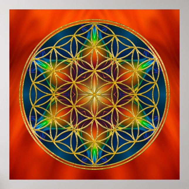 FLOWER OF LIFE - Fractal Blossom 1 Poster (Front)