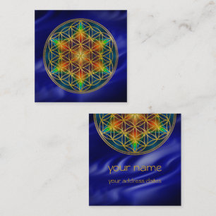 FLOWER OF LIFE - Fractal Blossom 1 Square Business Card