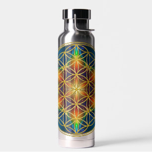 FLOWER OF LIFE - Fractal Blossom 1 Water Bottle