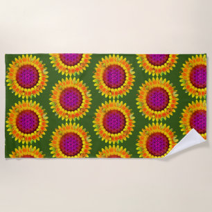 Flower Of Life - Geometric Blossom 4 Beach Towel