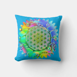 Flower Of Life - Geometric Blossom 5 Cushion
