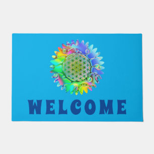 Flower Of Life - Geometric Blossom 5 Doormat
